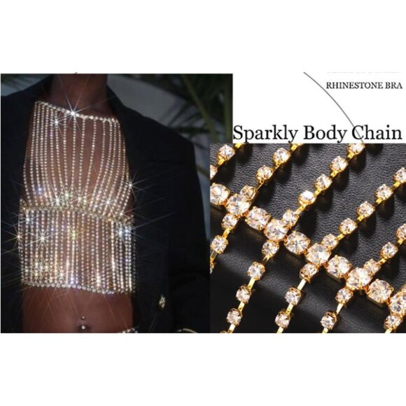 NEW Sparkling Bling Swarovski Crystal Rhinestone Halter Top + FREE Gift! - Picture 5 of 5